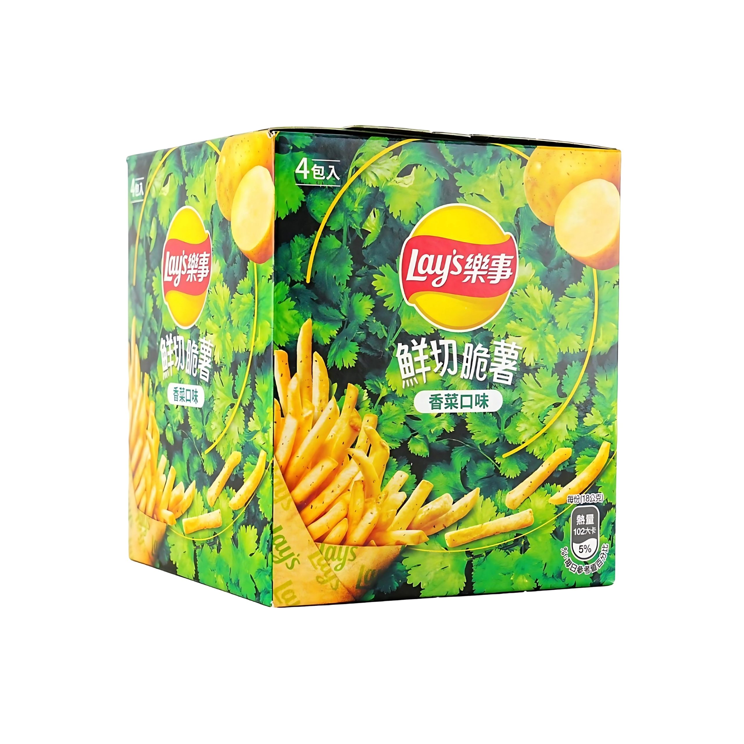 Lay’s Cilantro Flover Fresh Cut Crispy Fries 4 Pack (Taiwan)