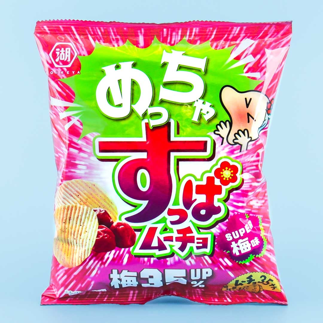 Koikeya Suppa Mucho Potato Chips – Super Sour Plum