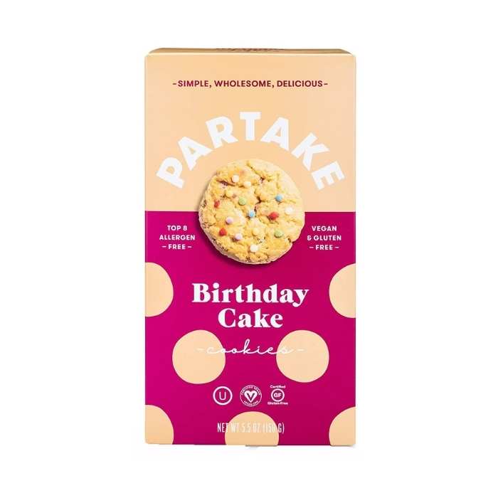Partake – Birthday Cake Cookies, 5.5oz