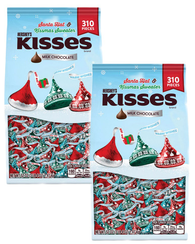 Hershey’s Christmas Kisses Milk Chocolate, 52 oz (Pack of 2)