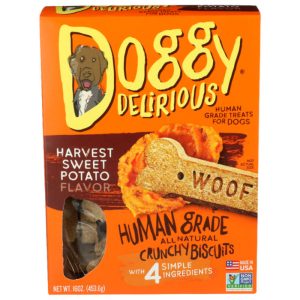 Doggy – Delirious Dog Bone Sweet Potato, 16 Oz (Pack of 6)