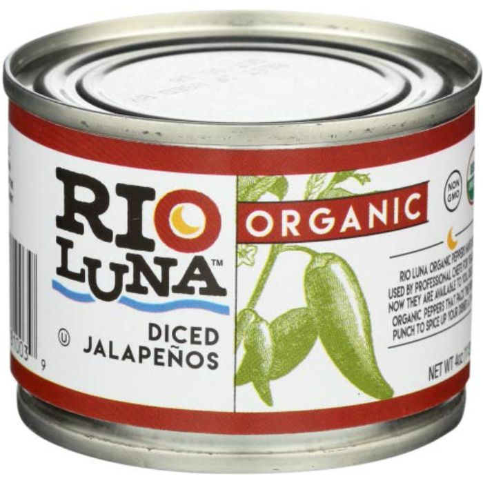 Rio Luna Organic – Diced Jalapeno Peppers, 4 Oz | Pack of 12