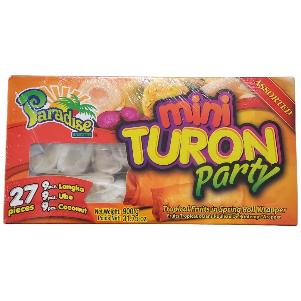 Paradise – Turon – ASSORTED – Mini Turon Party = Langka, UBE, and Coconut – 27 Pieces – 900 G