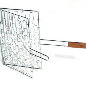 Fox Run Brands – Outset Flex Grill Basket with Rosewood Handle