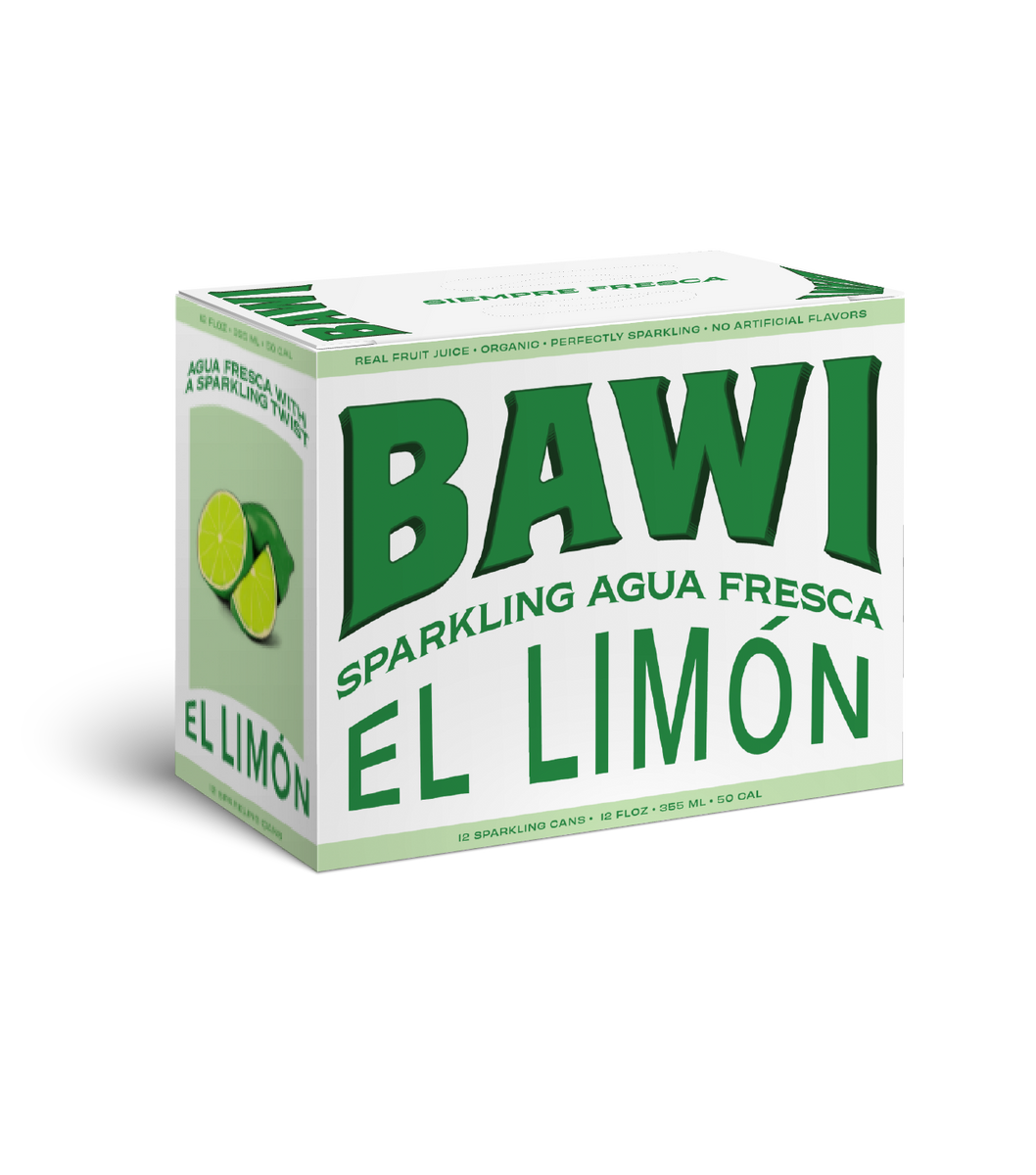 Bawi Agua Fresca EL LIMÓN (Citrus) Can – 12 Cans x 12 oz (355 mL) case