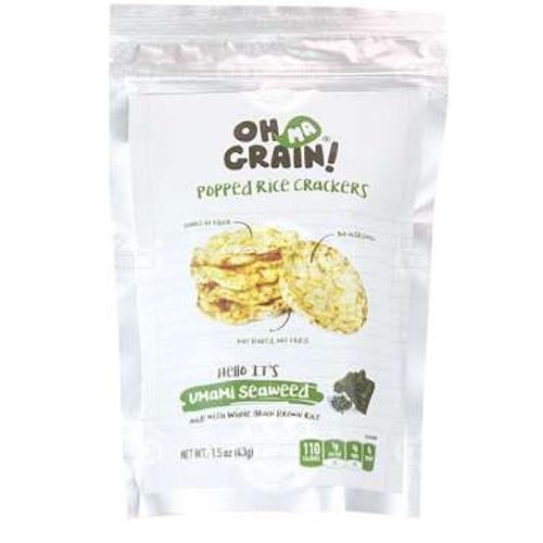 Oh Ma Grain – Popped Rice Crackers – Umami Seaweed – 1.5 OZ