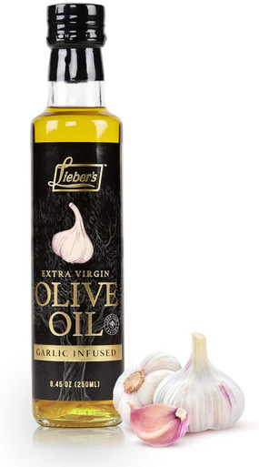 Lieber’s Garlic Infused Extra Virgin Olive Oil, 8.45 Fl oz.