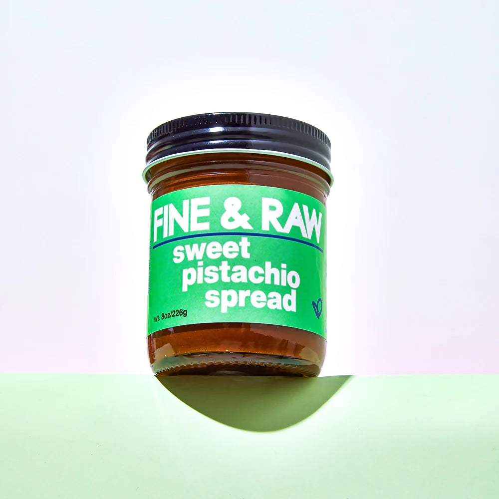 Fine and Raw Sweet Pistachio Spread, Organic, Vegan – 12 Jars x 8oz case
