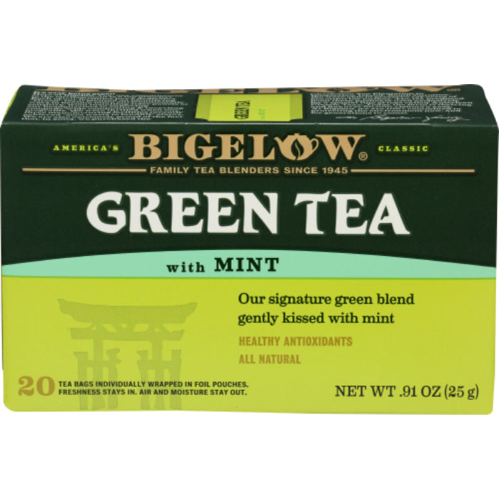 Bigelow – Green Mint Tea, 20 Bags, 0.91 oz | Pack of 6