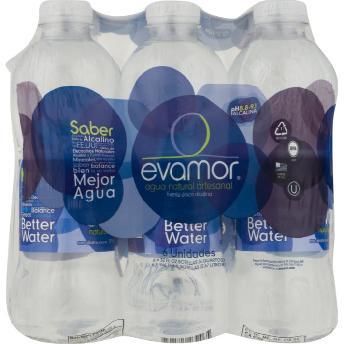 Evamor – Artesian Water, 192 fl oz (6-Pack) | Pack of 2