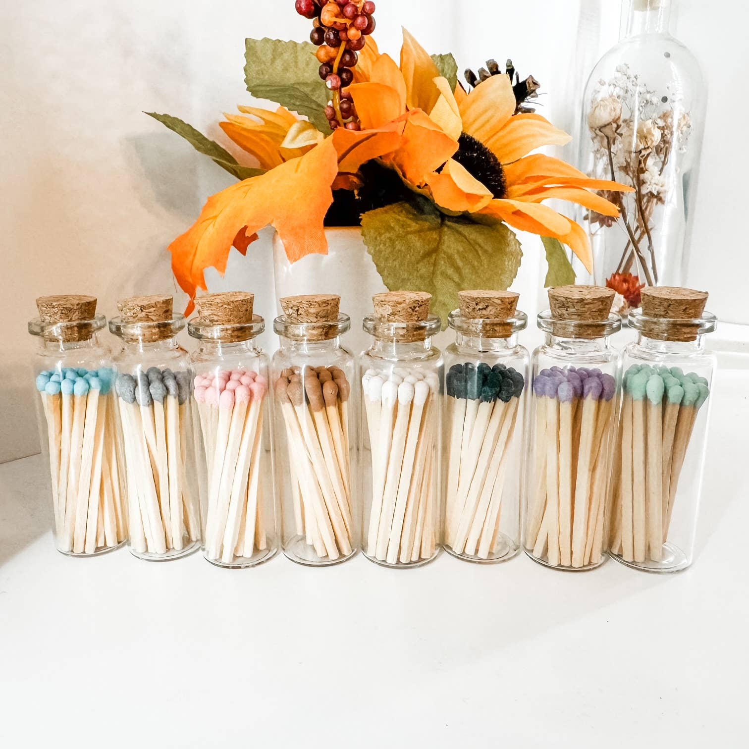 Moonlight Makers – Fancy Safety Matches in Glass Vial – 8 COLORS