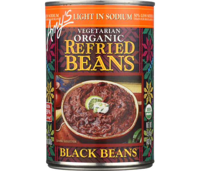 Amy’s – Bean Refried Low Sodium Black Gluten-Free, 15.4 Oz | Pack Of 1