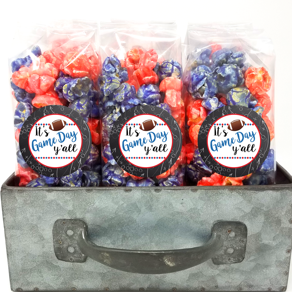 Football Season – Red and Blue Popcorn Bags