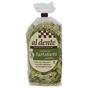 Al Dente – Spinach Farfalletti Pasta, 12 Oz – Pack of 6