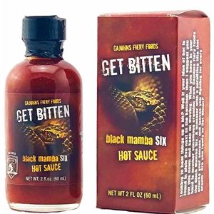 CaJohn’s Get Bitten Black Mamba 6 Hot Sauce, 2oz.
