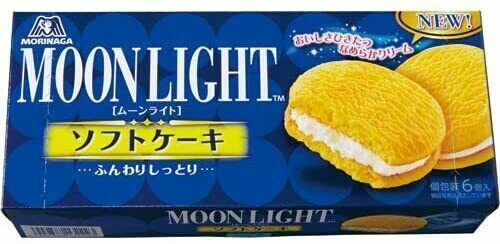 Morinaga, “Moon light Soft Cake” Cake Sandwiches w/Vanilla Cream 6pc in 1 box