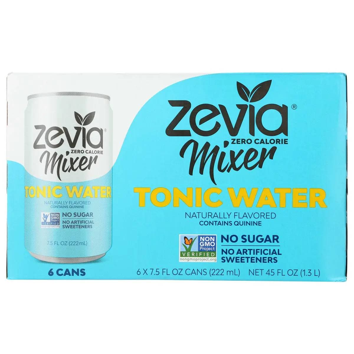Zevia Mixer Tonic Water Zero Calories – 6 Pk, 7.5 oz | Pack of 4