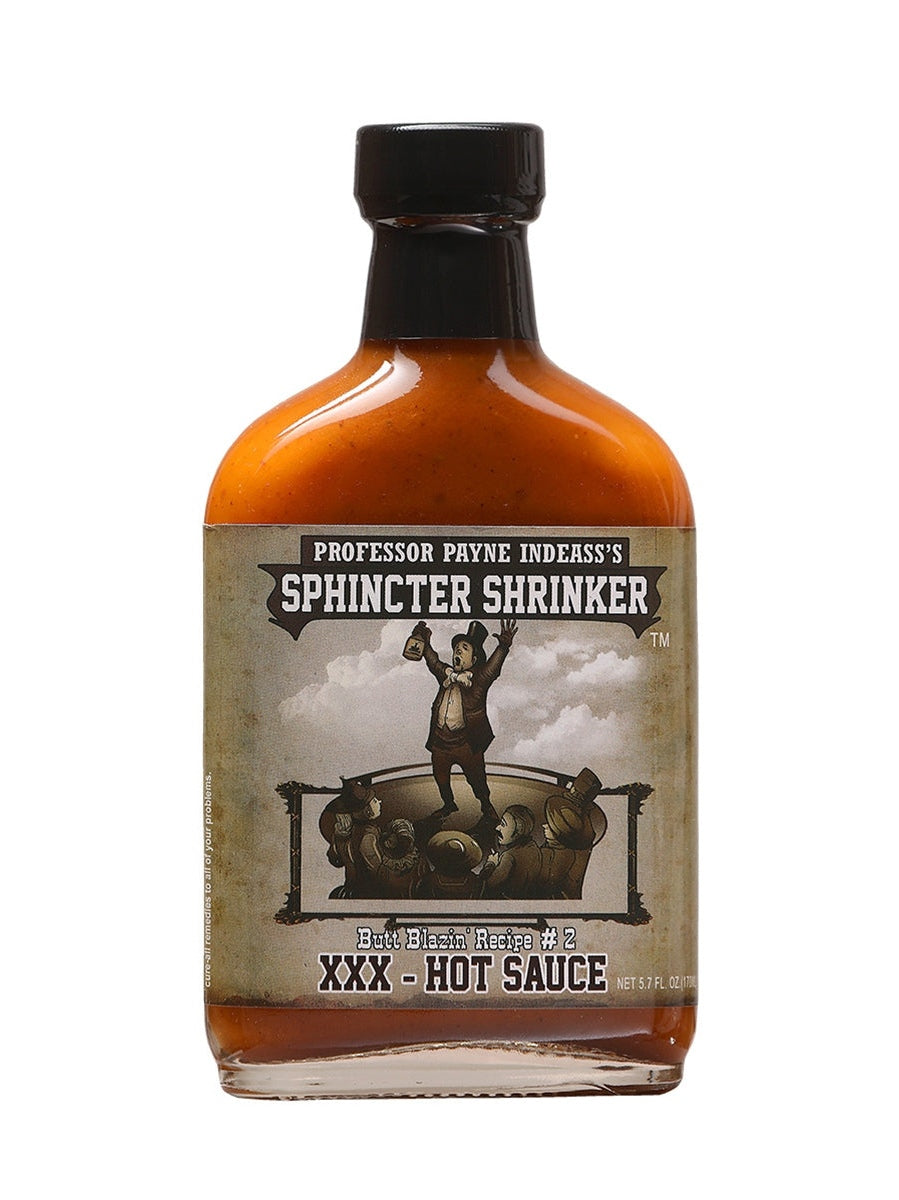 Hot Sauce Sphincter Shrinkter Professor Payne InDeAss’s 5.7 oz Flask H