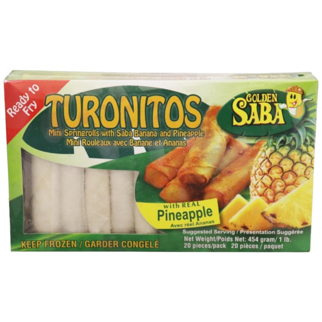 Golden Saba – Turonitos – Mini Saba Banana Roll – with Real Pineapple – 1 LB