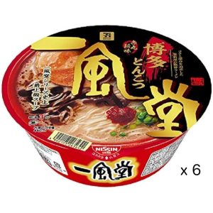 NISSIN IPPUDO Ramen Authentic Akamaru New Hakata Tonkotsu 127g x 6cup Japan – Tokyo Sakura Mall