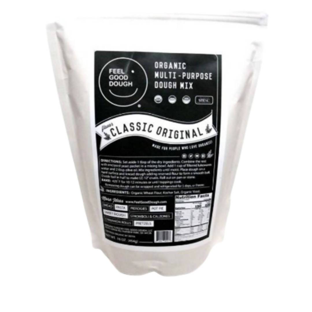 Feel Good Dough Organic Multi-Purpose Dough Mix Bags – 5 bags x 16oz case