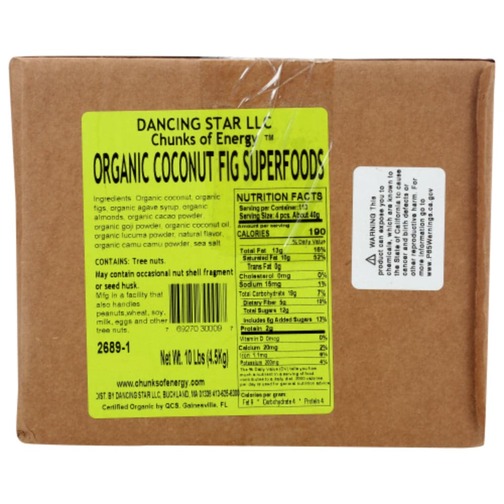 Dancing Star – Organic Fig Coconut Superfoods, 10 Lbs