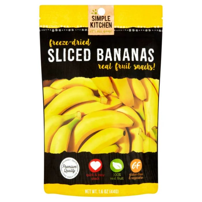 Simple Kitchen – Bananas Frozen Dried, 1.6 OZ – Pack of 6