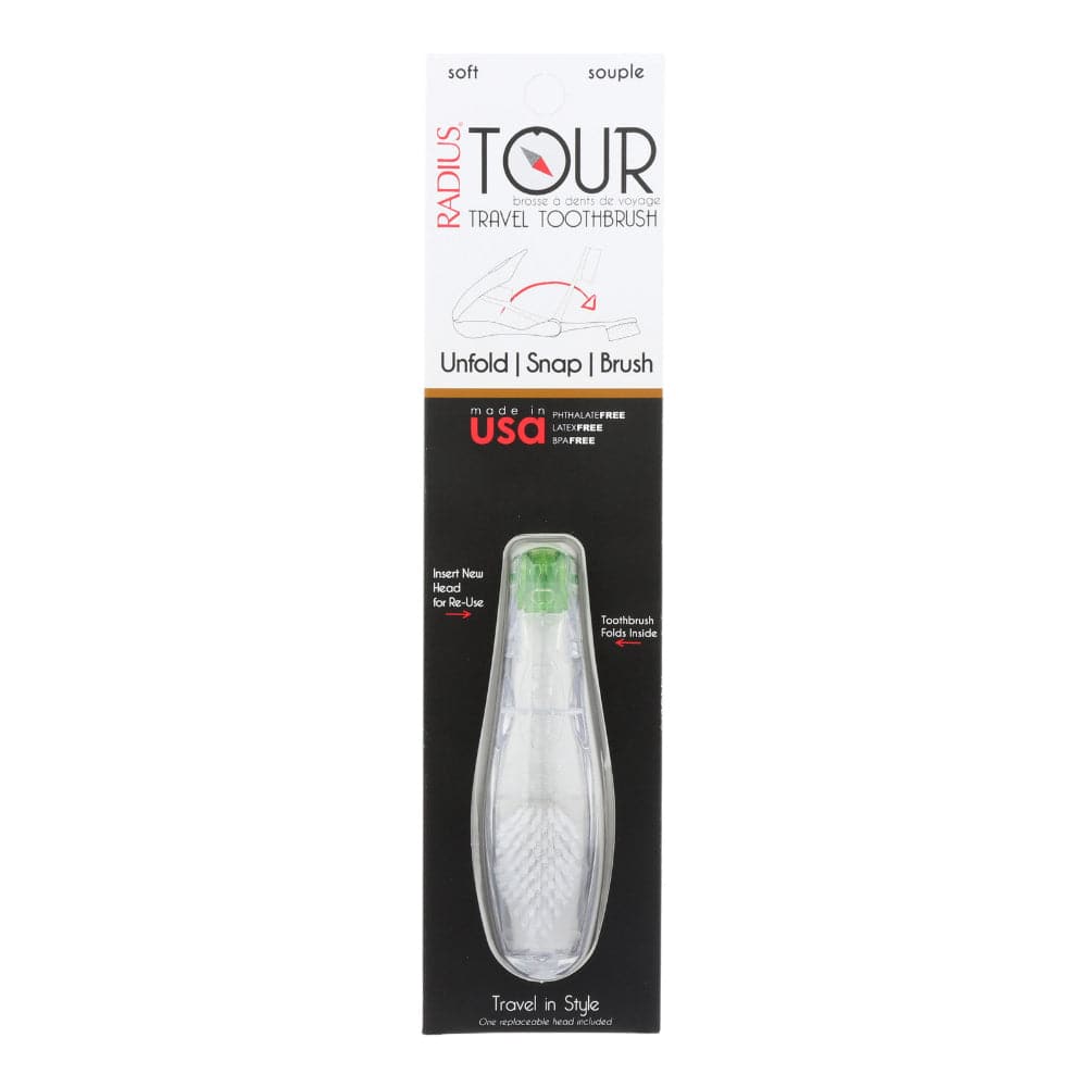 RADIUS Tour Travel Toothbrush Soft – 1pc