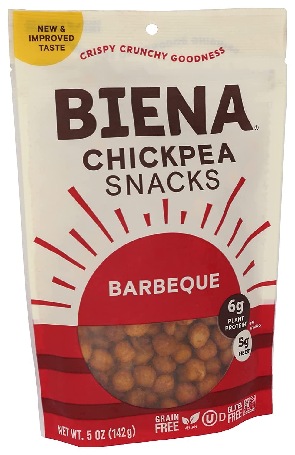 Biena Chickpea Snacks – Barbeque: Crunchy, Nutritious, Flavorful