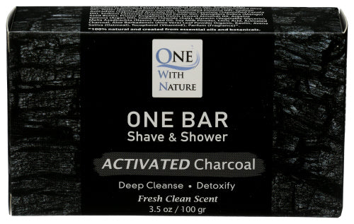 One With Nature Bar Shampoo & Shave Charcoal 3.5 Oz – Pack Of 3
