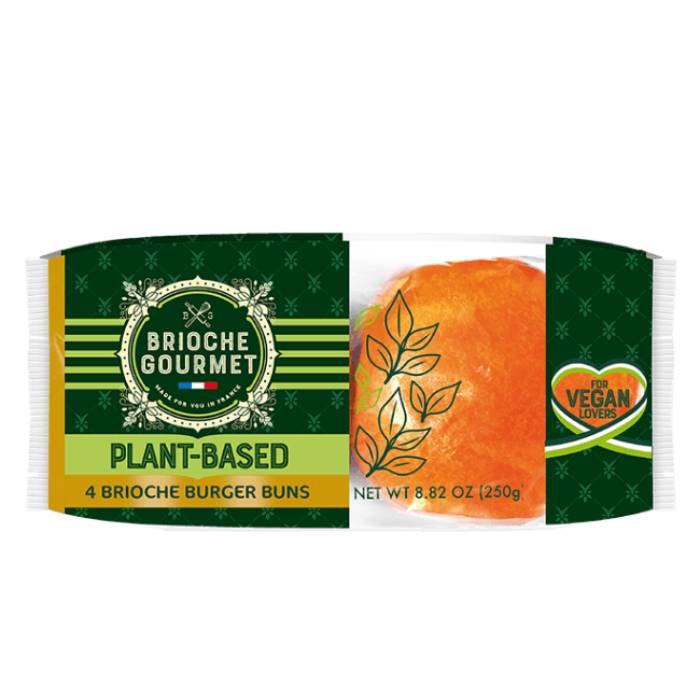 Brioche Gourmet – Plant-Based Brioche Burger Buns, 8.82oz