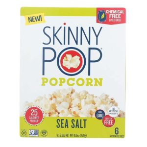 Skinny Pop – Sea Salt Microwave Popcorn, 6 Bags