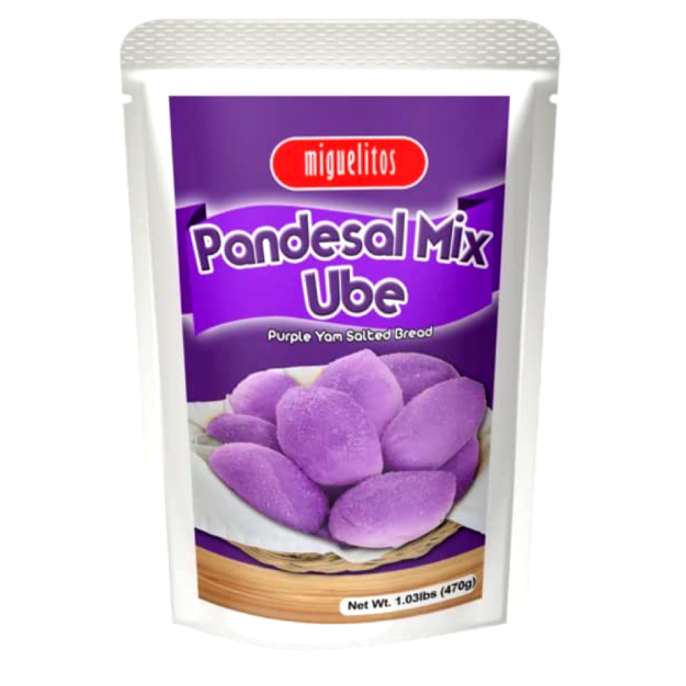 Miguelitos – Pandesal Mix UBE – Purple Yam Salted Bread – 470 G