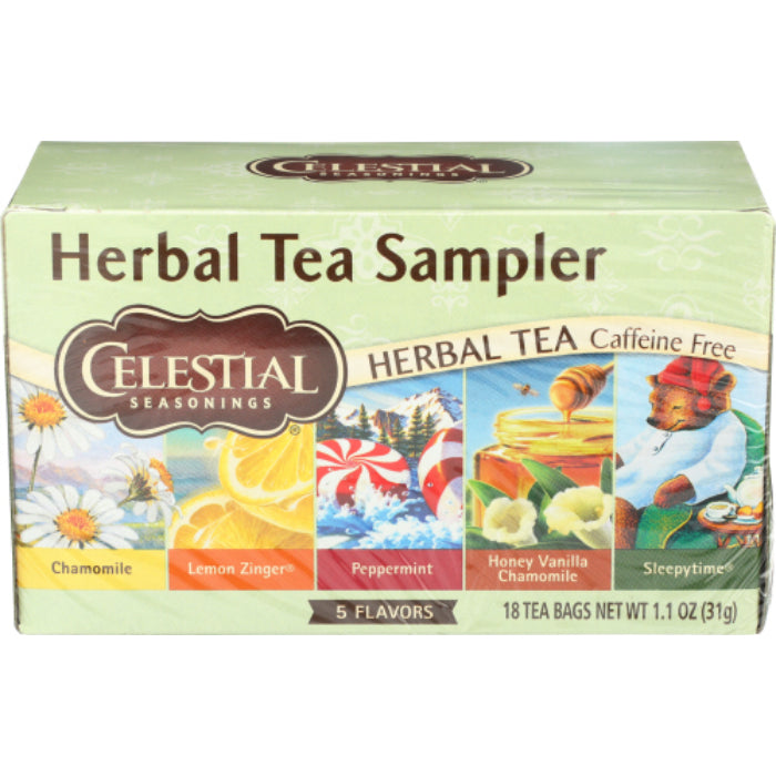 Celestial Seasonings – Herbal Tea Sampler, 18 Bags | Pack of 1