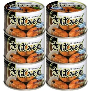 TOMINAGA Saba no Misoni Mackerel in Miso Sauce Canned DHA & EPA JAPAN 150g × 6 Cans – Tokyo Sakura Mall