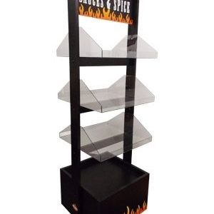 Three Shelf Standing Flame Display