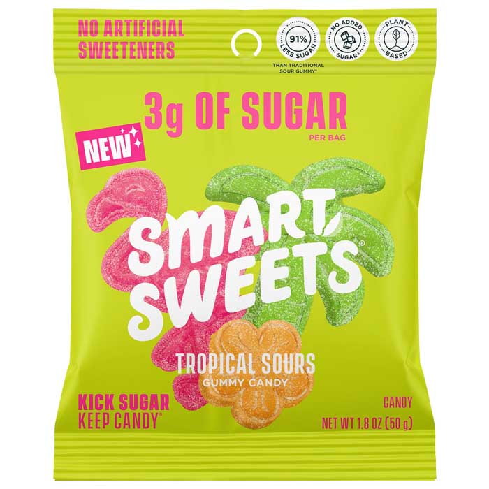 SmartSweets – Tropical Sours Gummy Candy, 1.8oz