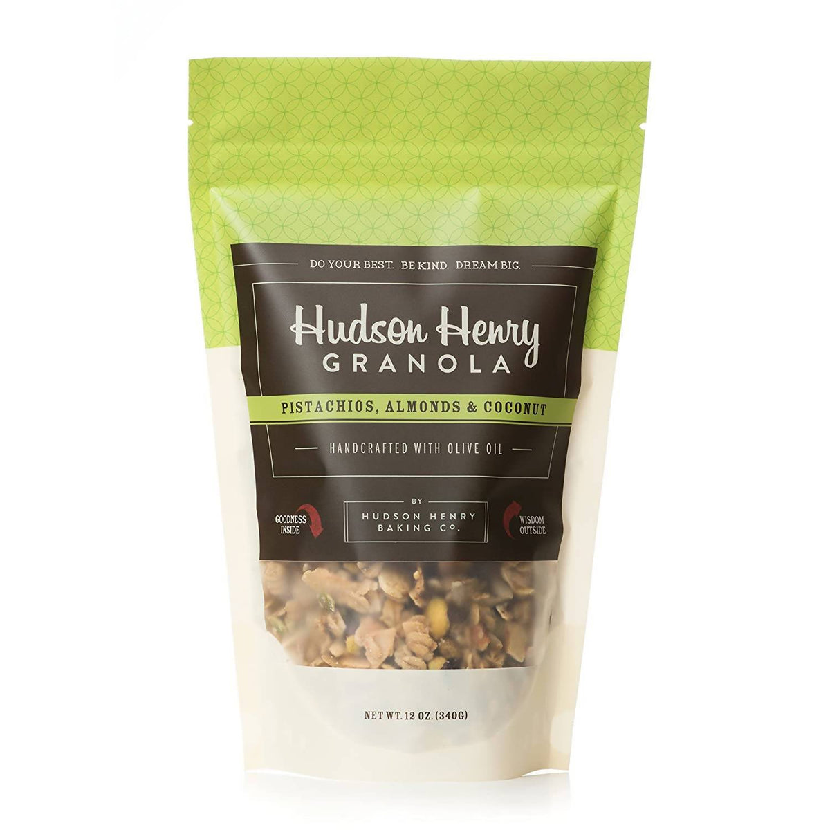 Hudson Henry Pistachios, Almonds & Coconut Granola Bags – 6 bags x 12oz case