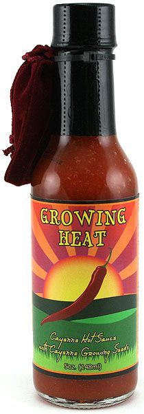 Growing Heat Cayenne Hot Sauce (with pepper seed packet), 5oz.