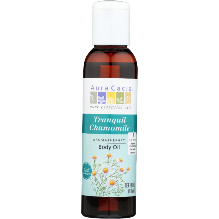 Aura Cacia – Body Oil Tranquil Chamomile, 4 oz (Pack of 3)