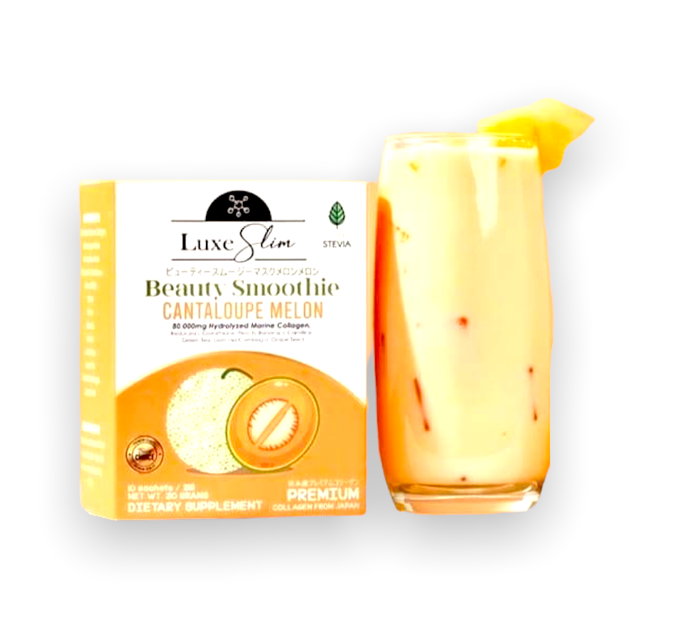 Luxe Slim Beauty Smoothie Cantaloupe Melon – Premium Collagen from Japan 10 x 21g
