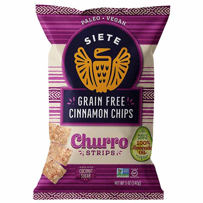 Siete – Grain-Free Cinnamon Chips Churro Strips, 5oz