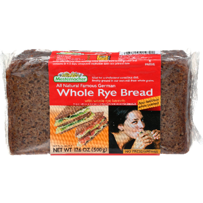 Mestemacher – Whole Rye Bread, 17.6 oz | Pack of 12