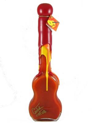 Cajohn’s Red Savina Puree Guitar Hot Sauce – signed