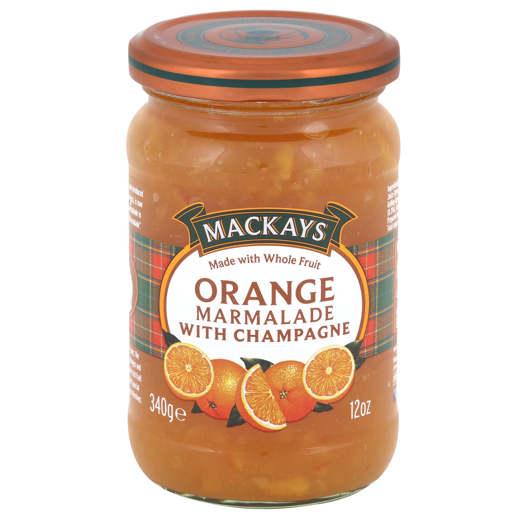 Mackays – Orange Marmalade with Champagne Preserve, 12 Oz – Pack of 6