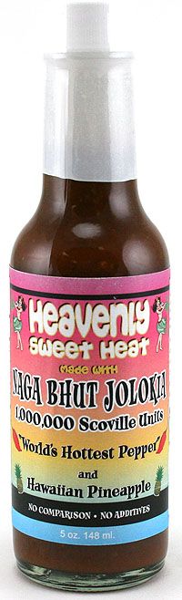 Heavenly Sweet Heat with Naga Bhut Jolokia Hot Sauce, 5oz.
