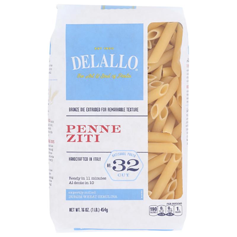 Delallo – Pasta Penne Ziti #32, 16oz