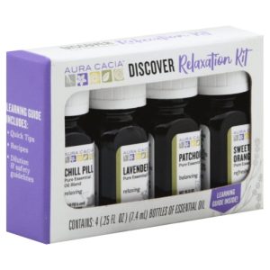 Aura Cacia – Essential Oil Relaxation Kit, 4-Pack 1 fl oz – Pack of 1