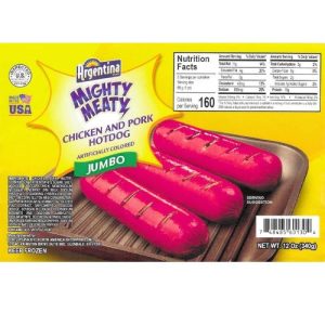 Argentina Brand – Mighty Meaty Chicken and Pork HotDog – JUMBO – 12 OZ