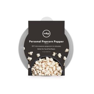 W&P – Personal Size Popcorn Popper – Silicone Reusable Maker: Charcoal